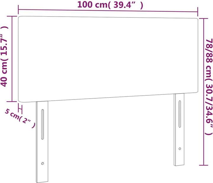 Image du produit vidaXL LED Kopfteil (100 x 5 x 88 cm)