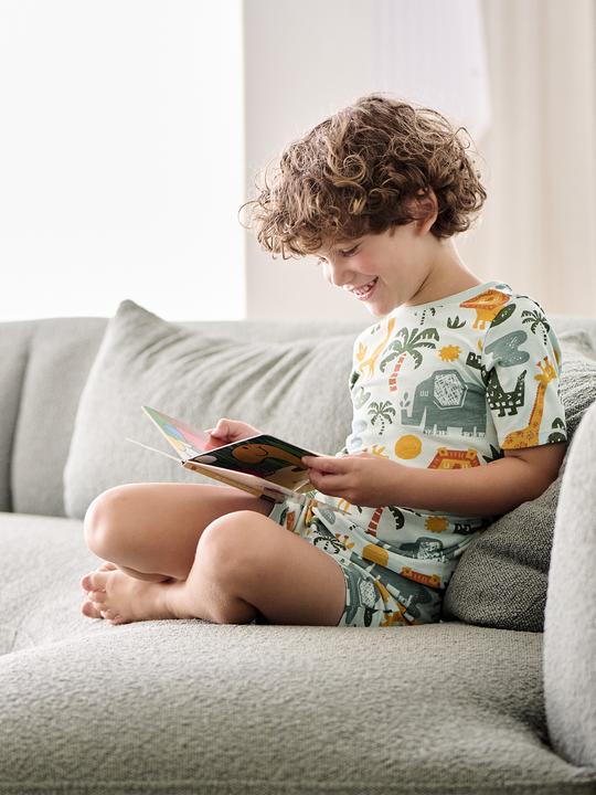 Produktbild Vertbaudet 2er-Pack Jungen Sommer-Schlafanzüge, Savannentiere mit Recycling-Baumwolle (110)