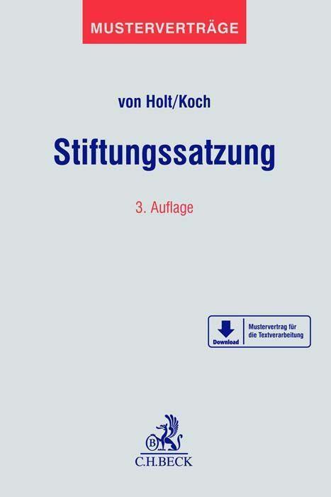 Produktbild Stiftungssatzung (Deutsch, Christian Koch, Thomas von Holt, 2024)