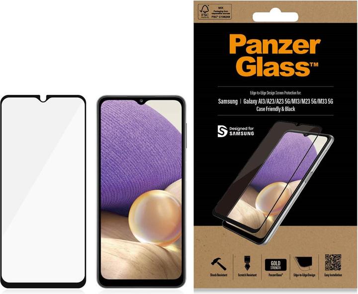 Productafbeelding PanzerGlass Schermbeschermer Gevalvriendelijk (1 Stuk, Samsung Galaxy M33)