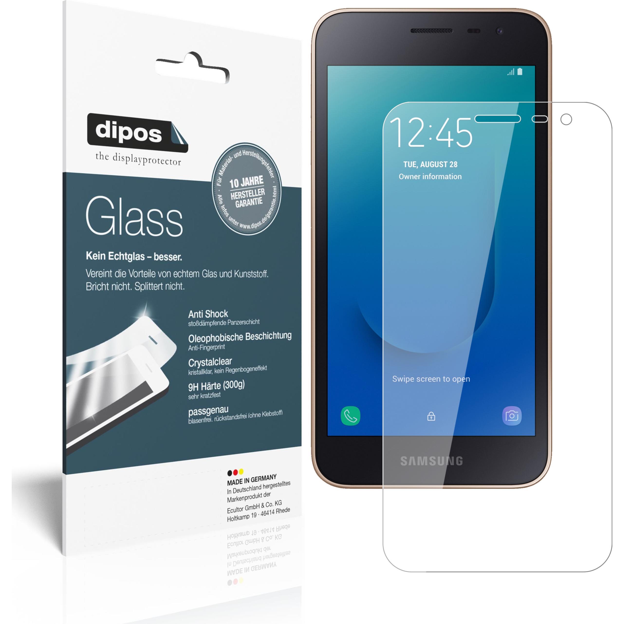 Dipos Displayschutz Anti-Shock (1 Stück, Samsung Galaxy J2 Core (2018)), Smartphone Schutzfolie, Transparent