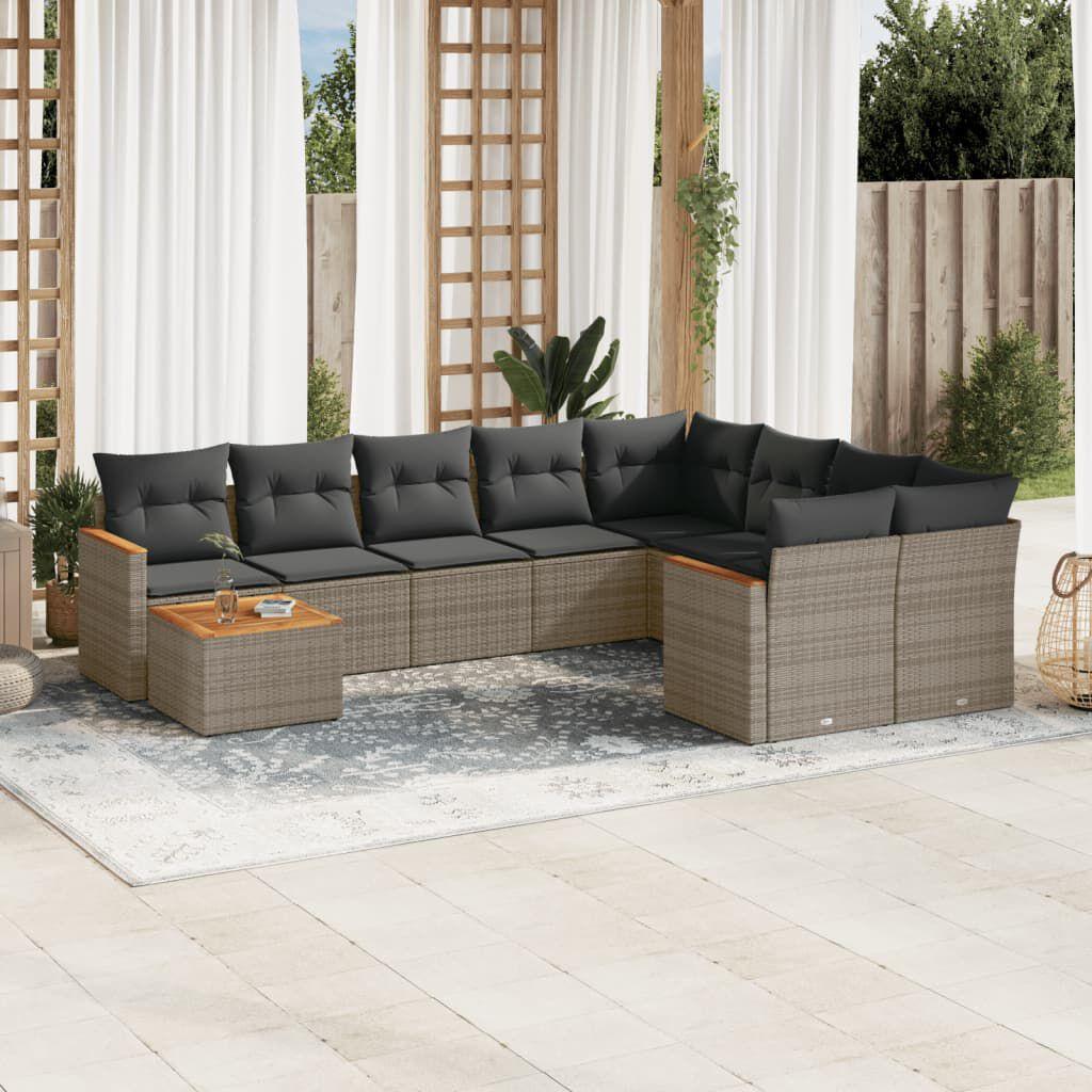 Thumbnail - VidaXL, Gartenlounge, 10-tlg. Garten-Lounge-Set mit Kissen