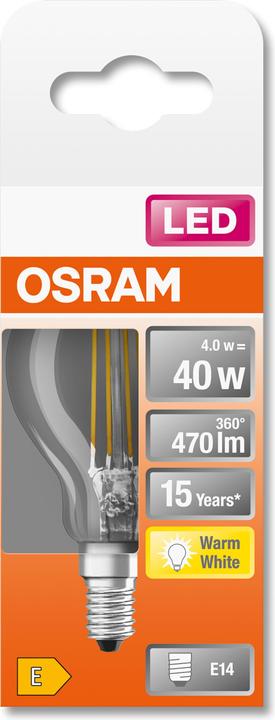 Actual product image Osram Star Classic P (E14, 4 W, 470 lm, 1 x, E)