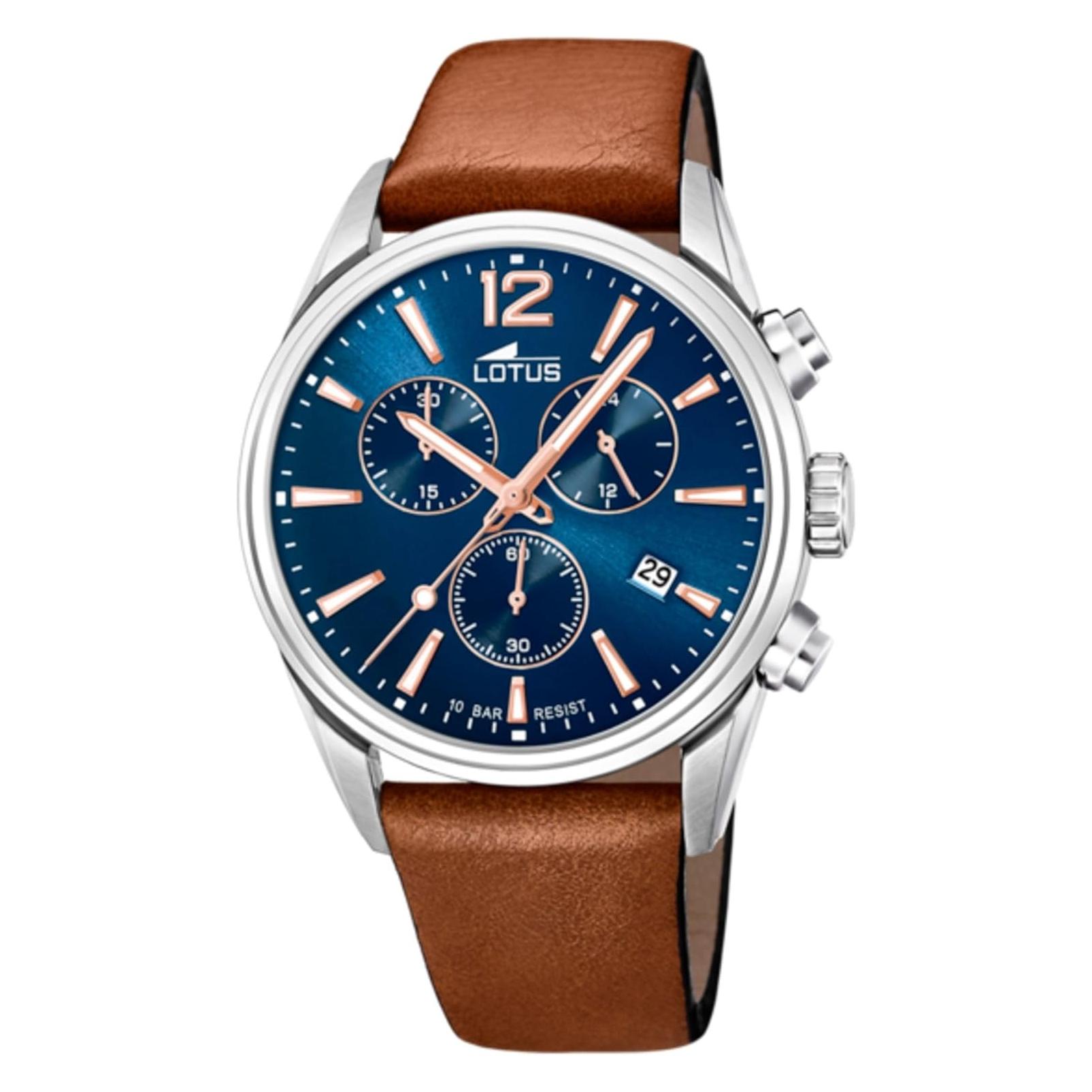 Lotus, Armbanduhr, 18691/2 Chronograph, Braun, (Chronograph, Analoguhr, 36 mm)
