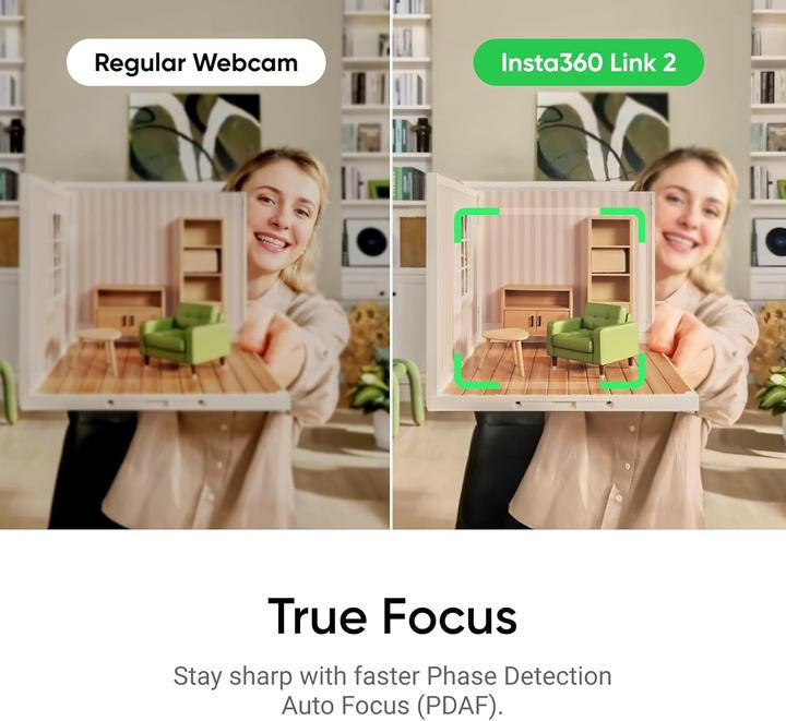 Produktbild Insta360 4K Webcam Link 2 mit KI-Tracking und Gestenkontrolle