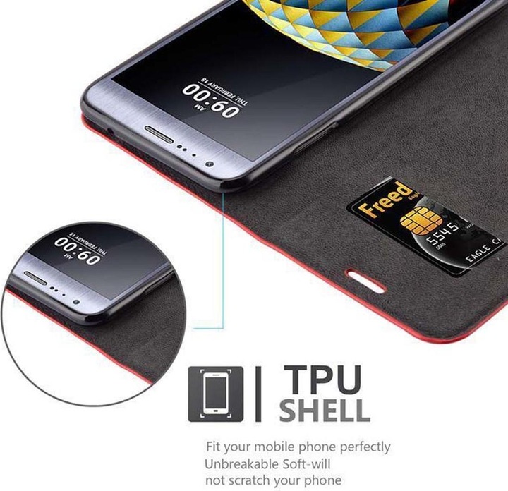 Actual product image Cadorabo Book Invisible Magnet Cover (LG X Cam)