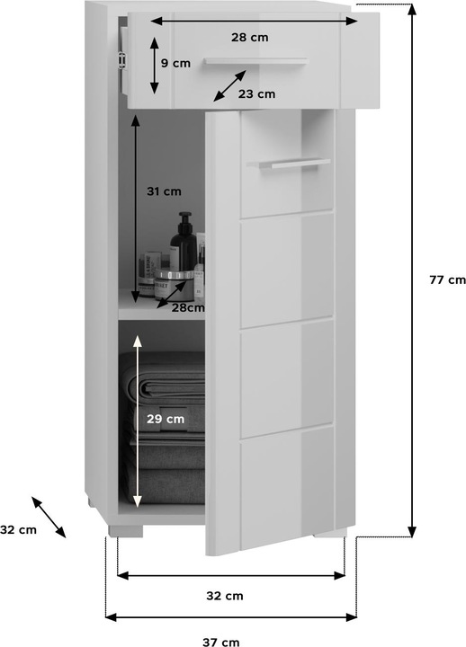Immagine prodotto Xonox Home Mobile bagno Venezia (37 x 31 x 80 cm)