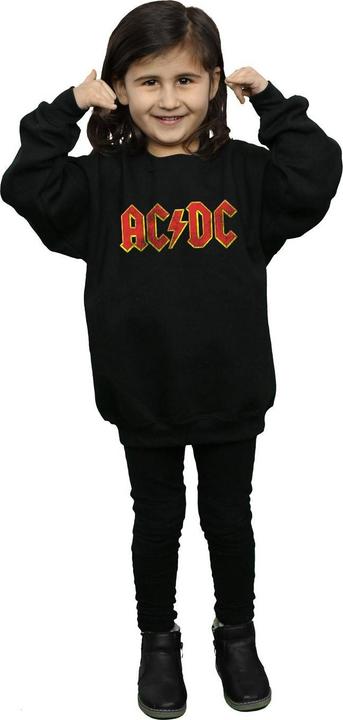 Actual product image AC/DC Girls Distressed Red Logo Sweatshirt (128)
