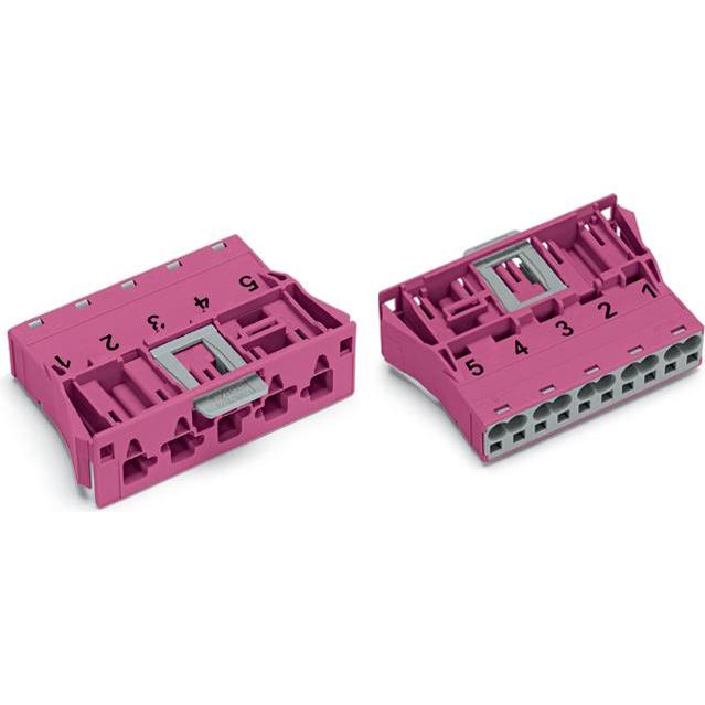 50x Wago Snap-In-Stecker, Elektronikkabel + Stecker, Pink