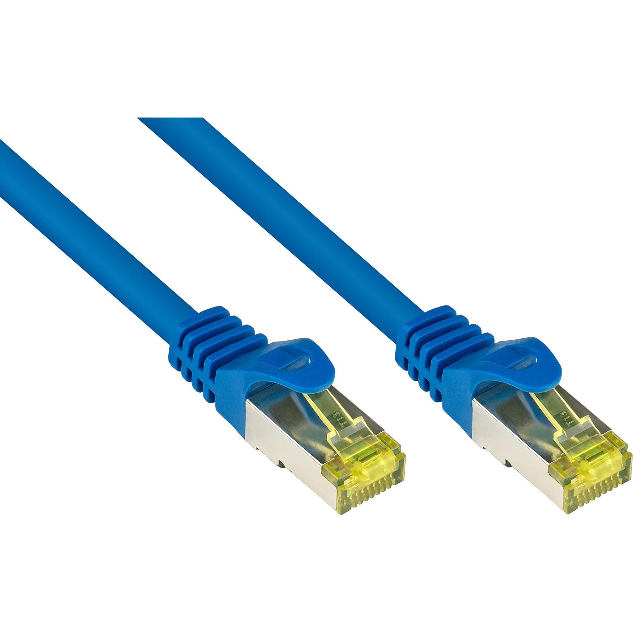 Good Connections RJ45 Patchkabel mitCat.7 Rohkabel und Rastnasenschutz (RNS), S/FTP, PiMF, halogenfrei, 600MHz, OFC (S/F...