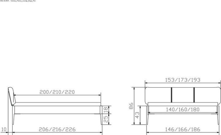 Actual product image Hasena Varese 25 (160 x 220 cm)