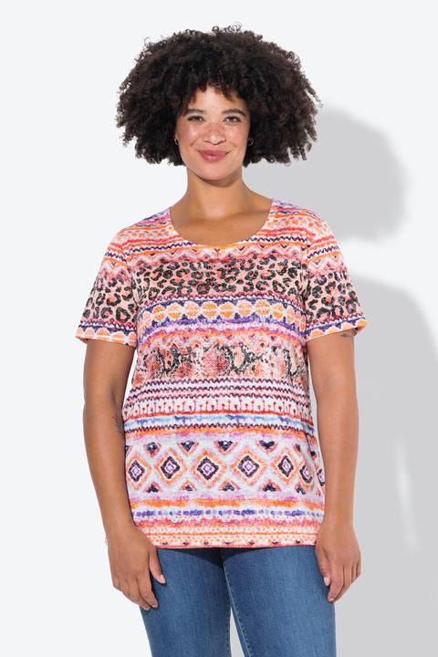 Immagine prodotto Angel of Style T-Shirt, dekorative Musterstreifen, Halbarm (46)