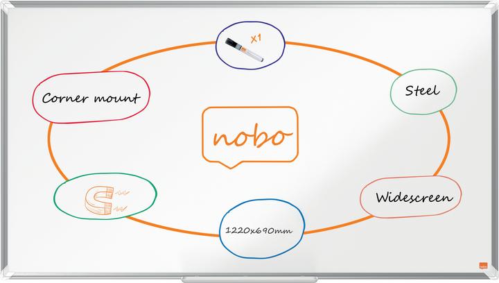 Image du produit Nobo Tableau blanc Widescreen Premium Plus acier Nano Clean (122 x 69 cm)