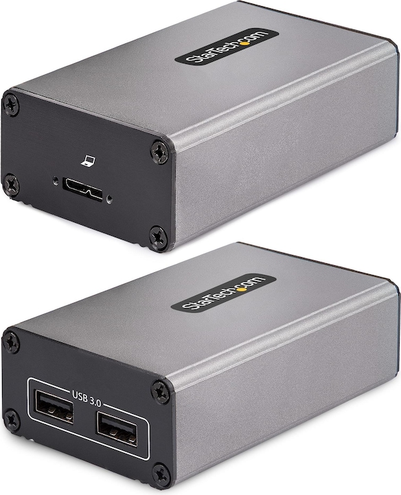 StarTech com 2-Port USB 3.0 Extender over OM3 Multimode Fiber - LC/LC - 2x 5Gbps USB-A Hub - 350m (1 (USB-A, 2 Ports)