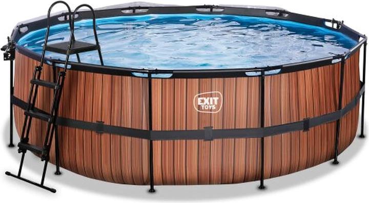 Actual product image Exit Round frame pool 427x122 cm with sun canopy and sand filter pump