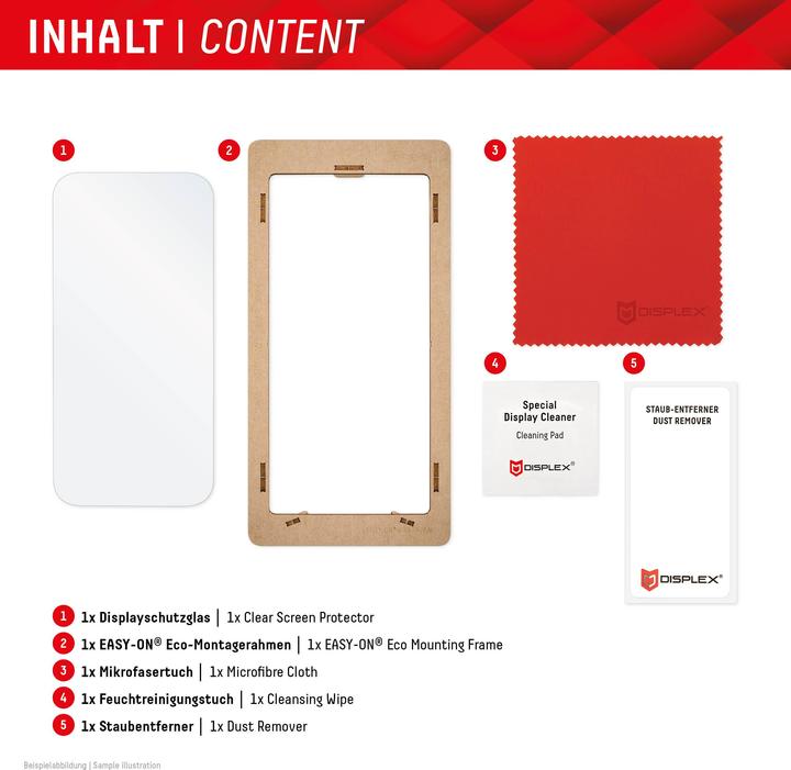 Produktbild Displex Real Glass, 2D Panzerglas (1 Stück, Xiaomi Redmi Note 13 4G, Xiaomi Redmi Note 13 Pro 4G, Xiaomi Poco M6 Pro)