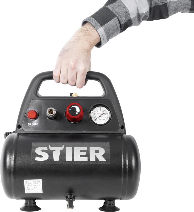 Productafbeelding Stier Compressor (8 bar, 6 l)