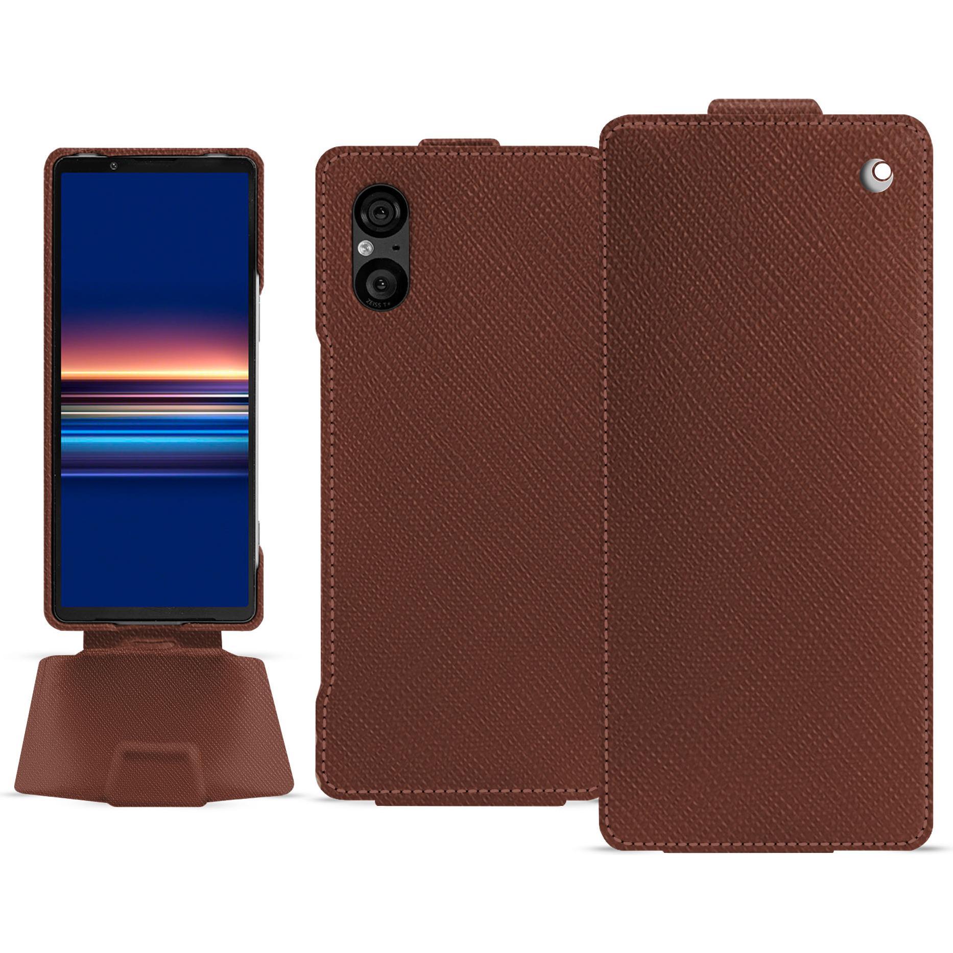 Noreve Lederschutzhülle vertikal, MP3 Tasche + Hülle, Braun