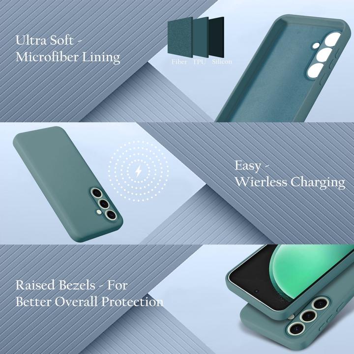 Actual product image Cadorabo Case for Samsung Galaxy S24 FE TPU Liquid Silicone Cover (Samsung Galaxy S24 FE)