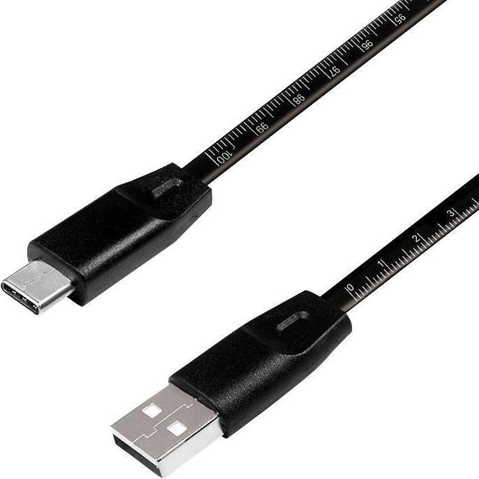Actual product image LogiLink USB cable with ruler (1 m, USB 2.0)