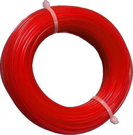 Produktbild Norka Trimmerschnur Ø2,7mm - 35m - Rot (Rasentrimmer, Trimmerfaden + Fadenspule)