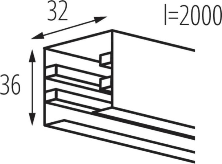 Produktbild Kanlux Lichtschiene TEAR N TR 2M-B 33233