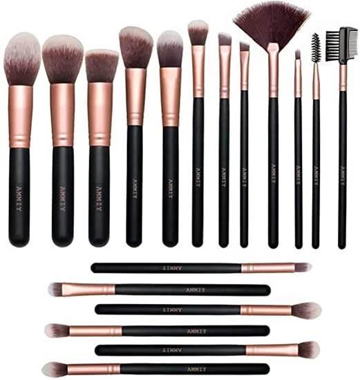 Actual product image Ammiy Make Up Powder Brush Set 18 pieces No.04 (Eyebrows)