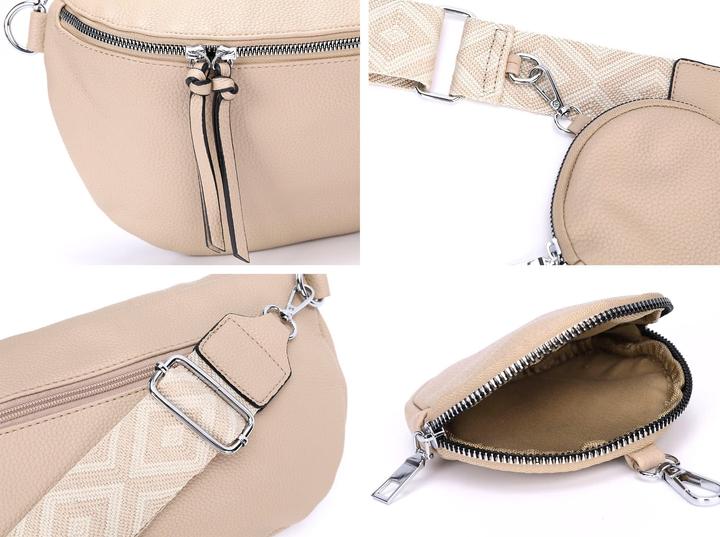 Produktbild Only-Bags.Store Umhängetasche, 3-in-1-Umhängetasche, Gürteltasche mit Reissverschluss und verstellbarem breiten