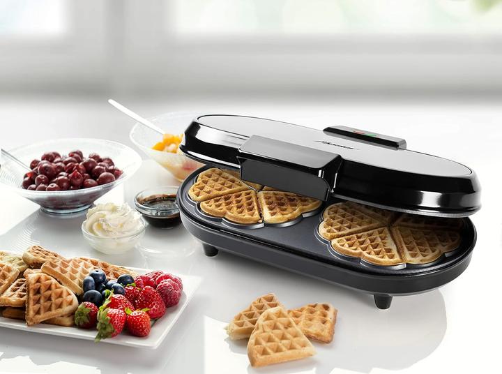 Image du produit Bestron Double gaufrier pour gaufres classiques en forme de coeur