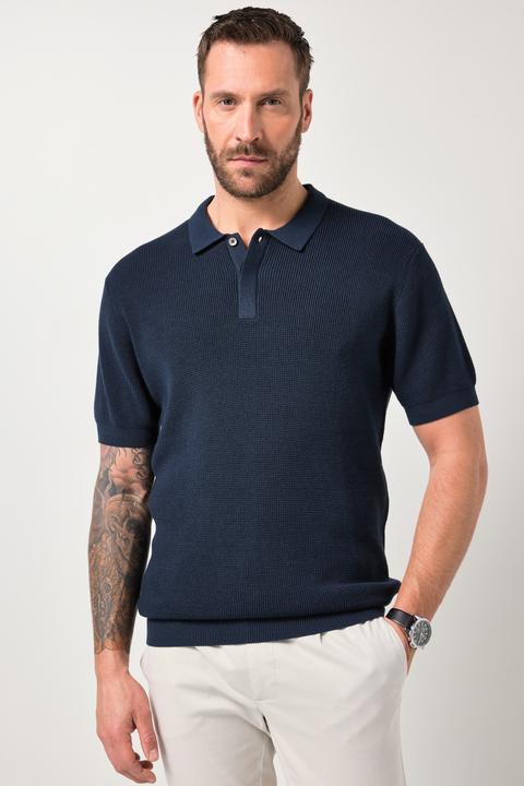 Produktbild JP1880 Strick-Poloshirt FLEXNAMIC®, Halbarm (8XL)