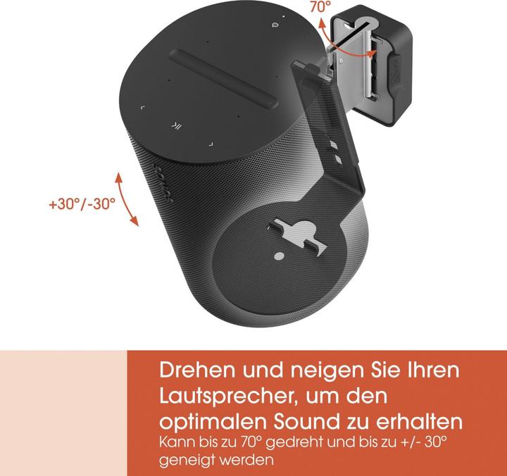 Produktbild Vogels SWM 4111 Sonos speaker muurbeugel voor Era 100 (zwart) (1 Stk., Wandmontage, Neigbar, Drehbar)