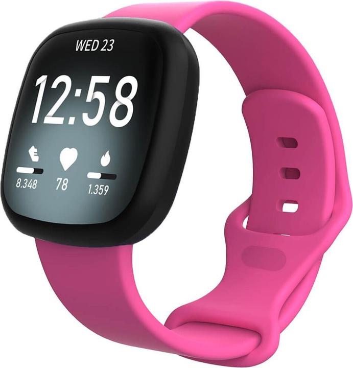 Cover-Discount Fitbit Versa 4 / Sense 2 - Silicone Replacement Bracelet pink (Silicone, Versa 3, Sense)