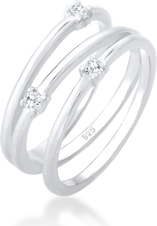 Image du produit Elli Wickelring mit Zirkonia Kristallen (54, Argent 925)