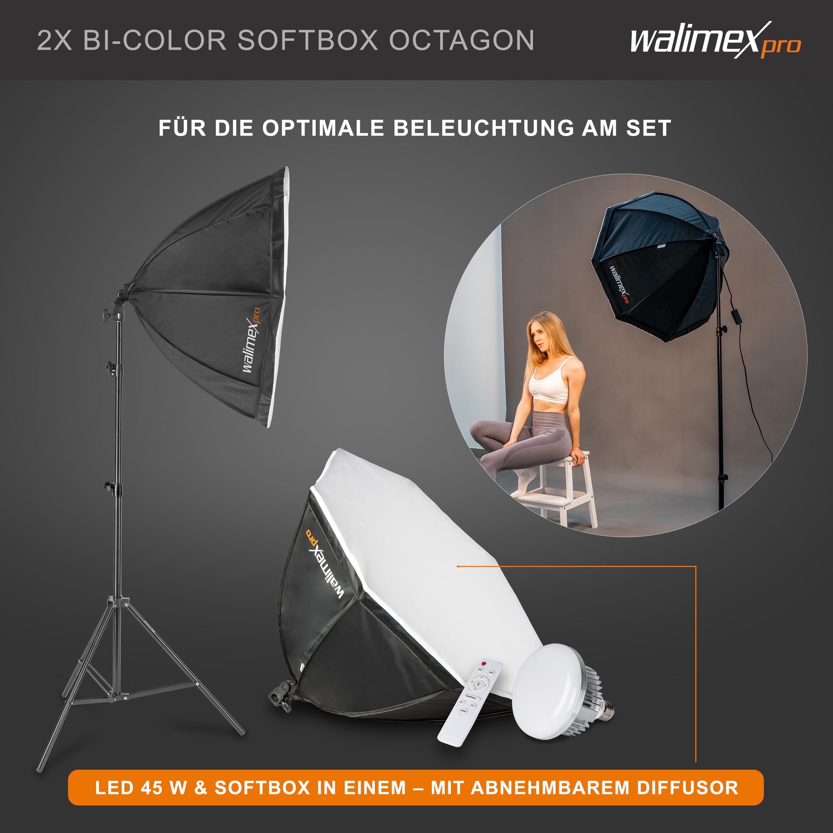Thumbnail - Wiltec LED 45W Octagon Studio Kit 1 (65 cm), Softbox + Reflektor