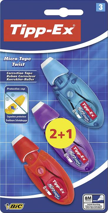 Produktbild Tipp-Ex Micro Tape Twist Blister 2+1 gratis