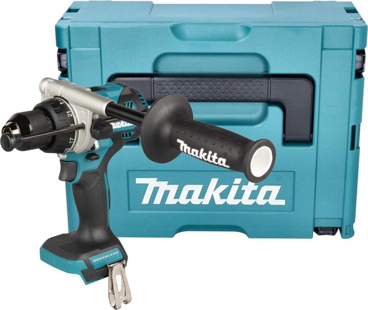 Immagine prodotto Makita DHP 492 ZJ Avvitatore a percussione a batteria 18 V 141 Nm Brushless + Makpac - senza (Batteria ricaricabile)