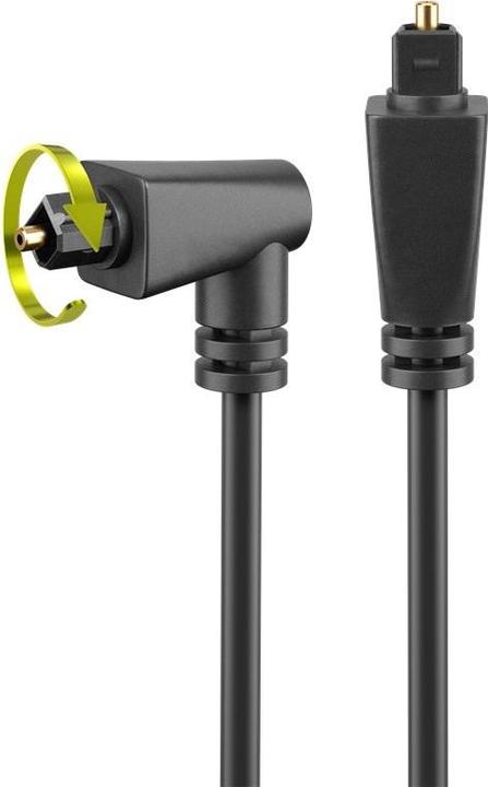 Produktbild Goobay Lichtwellenleiterkabel, 1 m, Schwarz (1 m, Toslink Kabel)