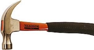 Actual product image Bahco Claw hammer with rubber grip and fibreglass handle 450 g (728.58 g)
