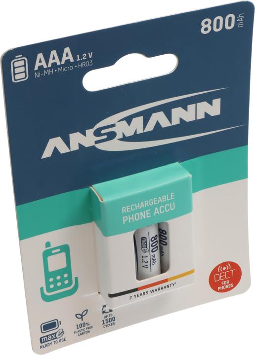 Produktbild Tecxus Telefon Akku AAA ideal für schnurlose DECT Telefon