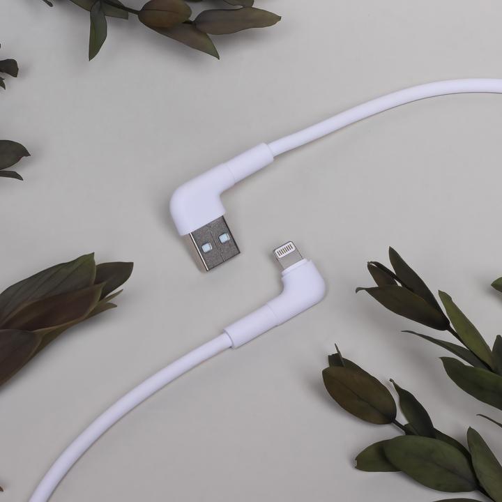 Produktbild Maxlife MXUC-09 Winkelkabel USB - Lightning 1,0 m 2,4A weiss (1 m, 12 W)