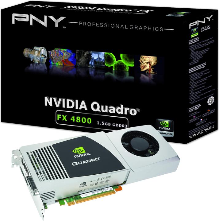 Image du produit PNY Quadro FX 4800, PCI-E, 1.5 Go DDR3, SLI (1.50 Go)