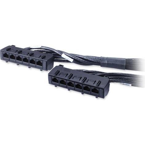 APC Data Distribution Kabel CAT6 UTP CMR 6XRJ-45 schwarz 31FT 9.4M, USV Zubehör