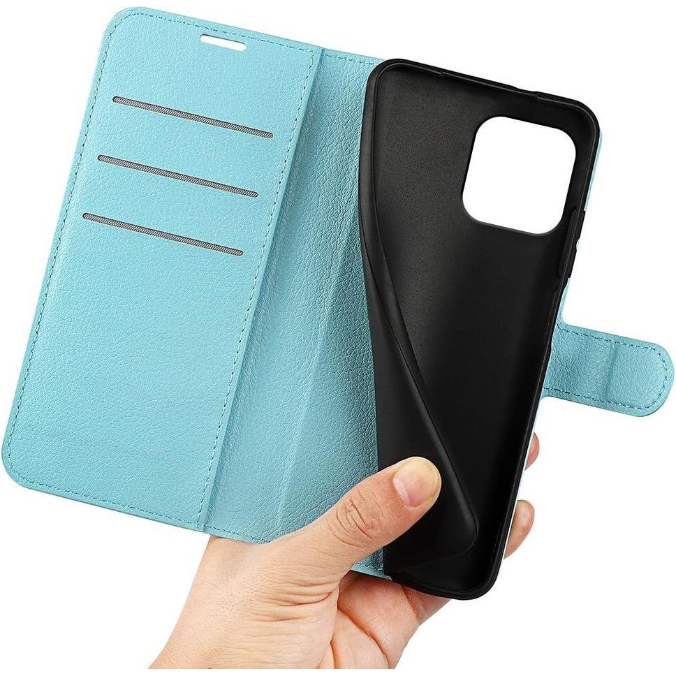 Thumbnail - Cover-Discount iPhone 15 Plus - Leder Etui Hülle blau (Apple iPhone 15 Plus), Smartphone Hülle, Blau