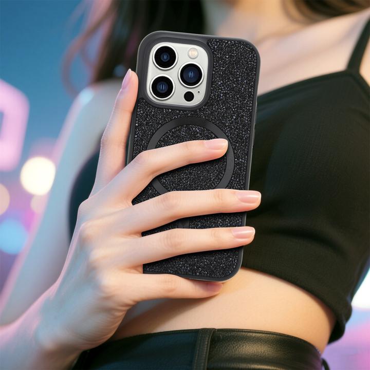 Produktbild Cadorabo iPhone 14 PRO MAX Hülle kompatibel mit MagSafe Glitzer Case (Apple iPhone 14 Pro Max)