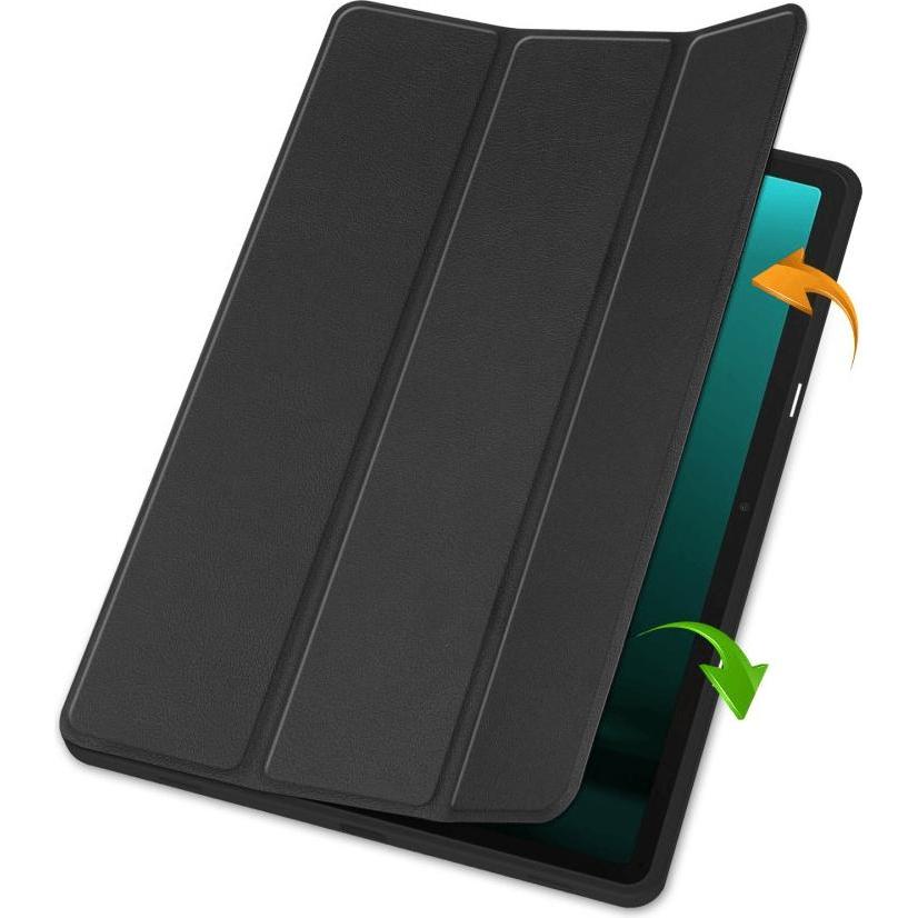 Thumbnail - Cover-Discount Galaxy Tab S9+ / S9 FE+ - Smart Case Silikon schwarz (Galaxy Tab S9 Plus), Tablet Hülle, Schwarz