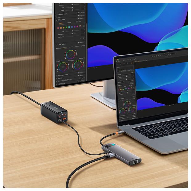 Produktbild Baseus Metal Gleam Series 9-in-1 Multifunctional Type-C HUB Docking Station (USB-C, 9 Ports)