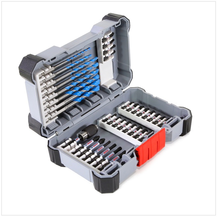 Productafbeelding Bosch Professional Zubehör Pick and Click Multi Bouwboor en Slagschroevendraaier Bitset (Zeskantbus TX M20, Zeskantbus TX M30, Zeskantbus TX M15, Zeskantbus TX M25, Zeskantbus TX M40, Kruis Phillips PH M1, Phillips kruis PH M2, Kruis Pozidriv PZ M2, Phillips kruis PH M3, Kruis Pozidriv PZ M3)