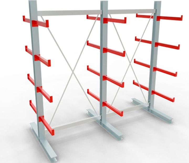 Produktbild Schulte Lagertechnik K 3000 Kragarm-Komplettregal 3 Ständer - 2-seitig