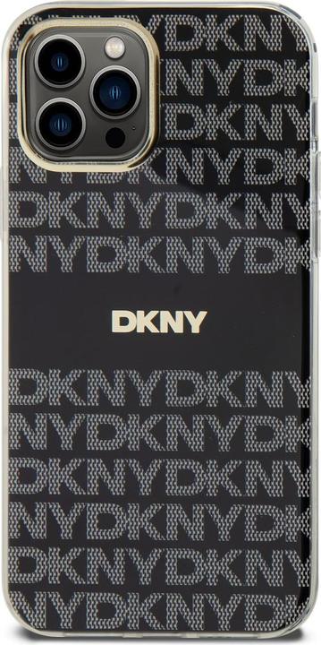 Actual product image DKNY PC/TPU Repeat Pattern Tonal Stripe Magsafe Case for iPhone 12/12 Pro Black (Apple iPhone 12 Pro)