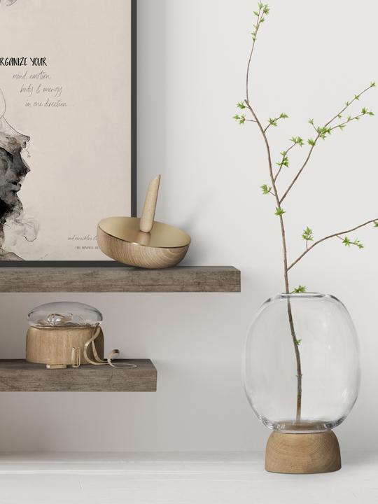 Produktbild ChiCura Porcini Vase Eiche/Clear Glass (1x)